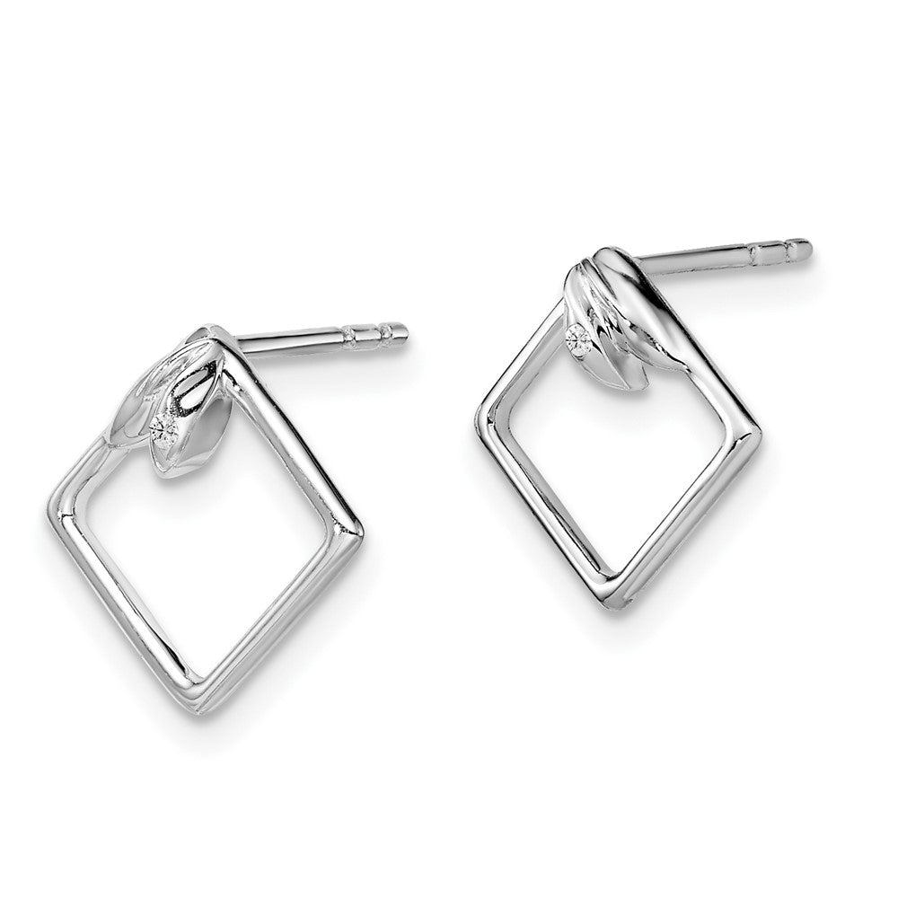 White Ice rhodinierte Diamant-Ohrstecker aus Sterlingsilber