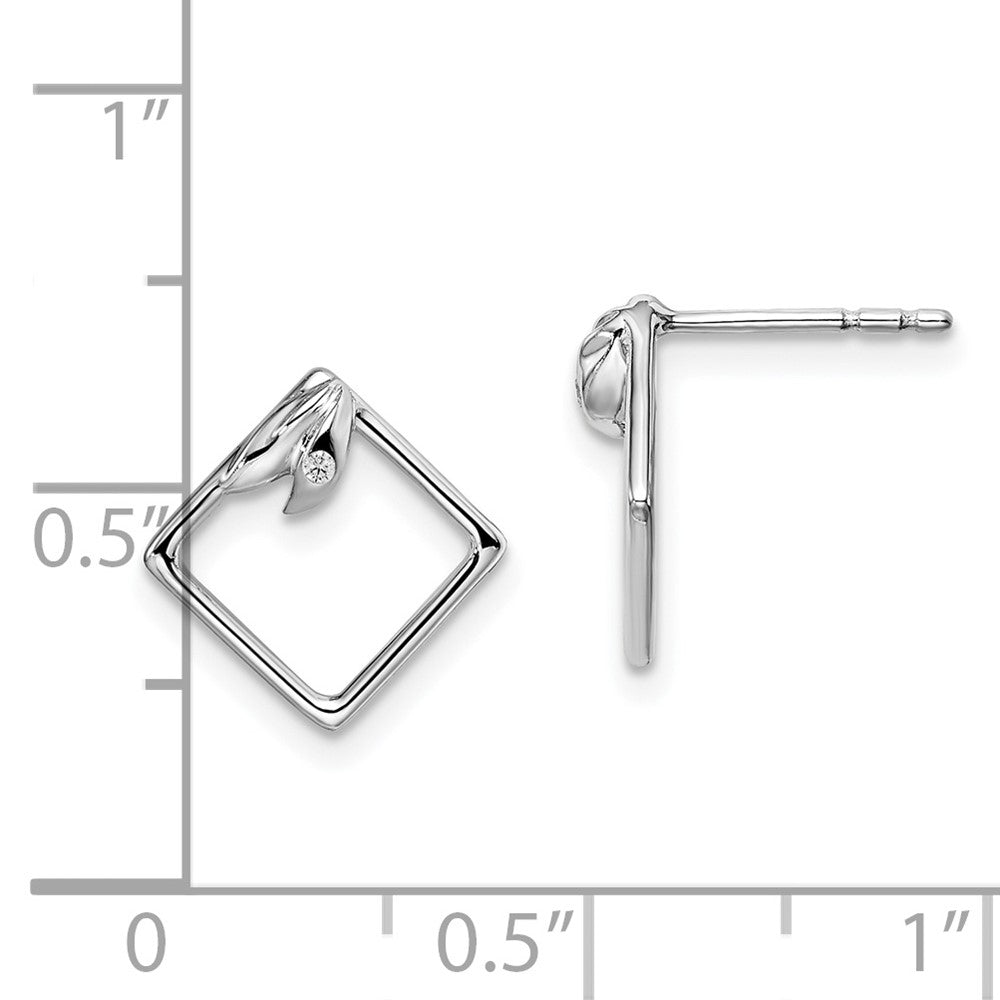 White Ice rhodinierte Diamant-Ohrstecker aus Sterlingsilber