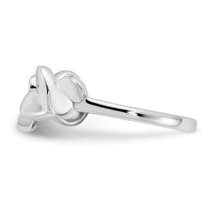 Sterlingsilber Weiß Eis Rhodiniert Diamant Herzen Ring