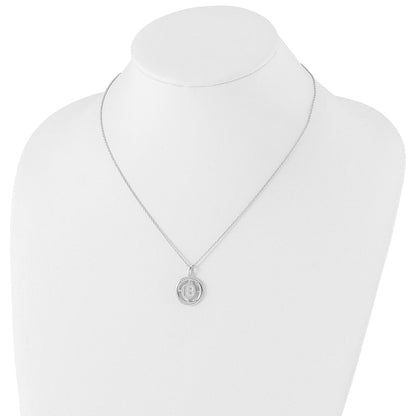 Sterlingsilber Weiß Eis Rhodiniert 18 Zoll Diamant Buchstabe B Initiale Halskette mit 2 Verlängerung