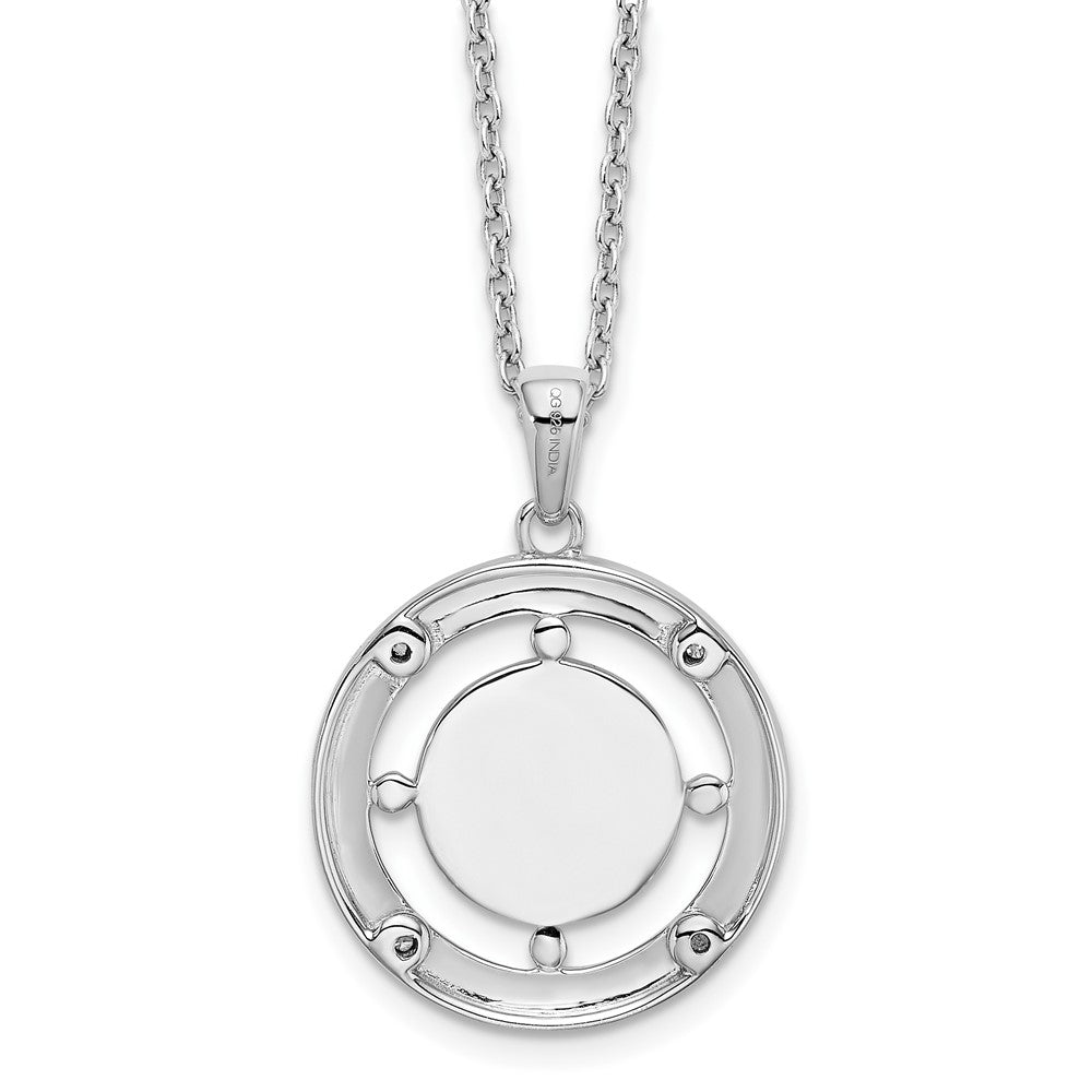 Sterlingsilber Weiß Eis Rhodiniert 18 Zoll Diamant Buchstabe C Initiale Halskette mit 2 Verlängerung
