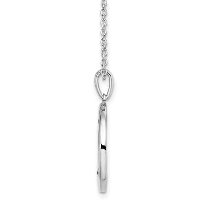Sterlingsilber Weiß Eis Rhodiniert 18 Zoll Diamant Buchstabe E Initiale Halskette mit 2 Verlängerung