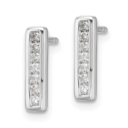 Sterlingsilber Rhodiniert Weiß Eis.15ct Diamant Ohrringe