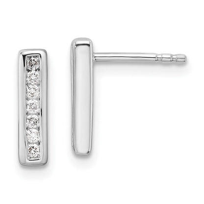 Sterlingsilber Rhodiniert Weiß Eis.15ct Diamant Ohrringe