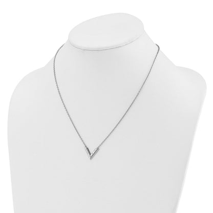 Sterlingsilber Rhodiniert Weiß Eis.05 Diamant V Halskette