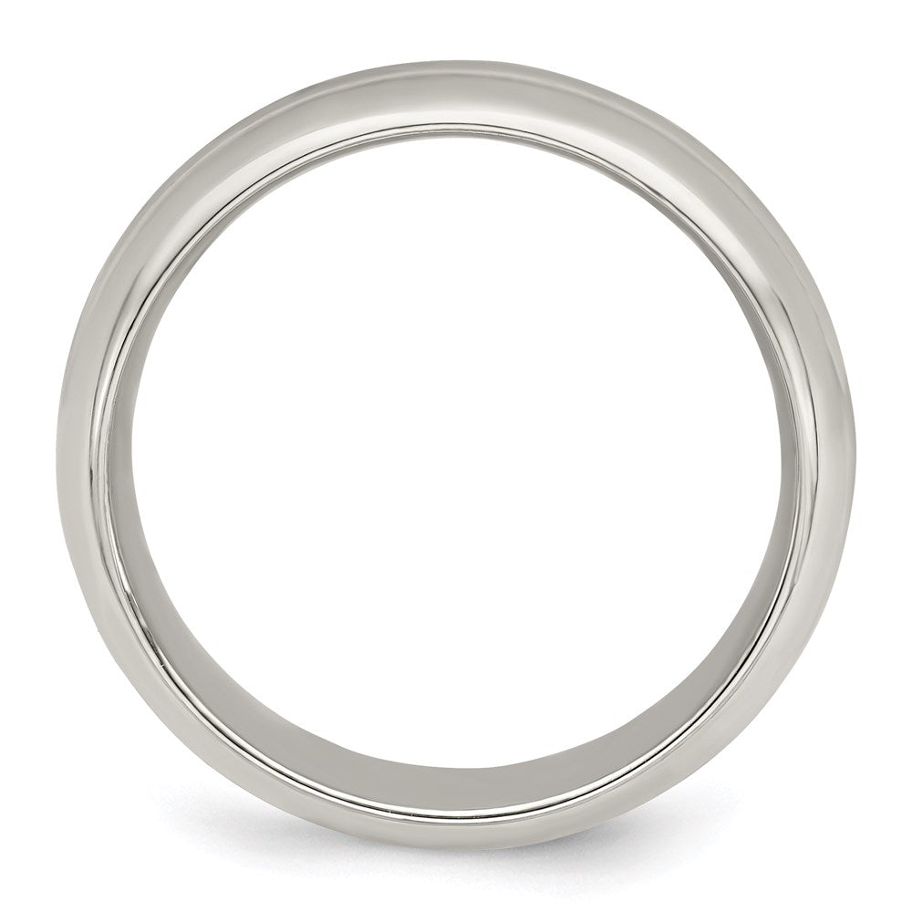 Sterlingsilber 6mm Poliert Gewölbt Gerillt Fantasie Ring Größe 13.5 (size 13.5 Nur)