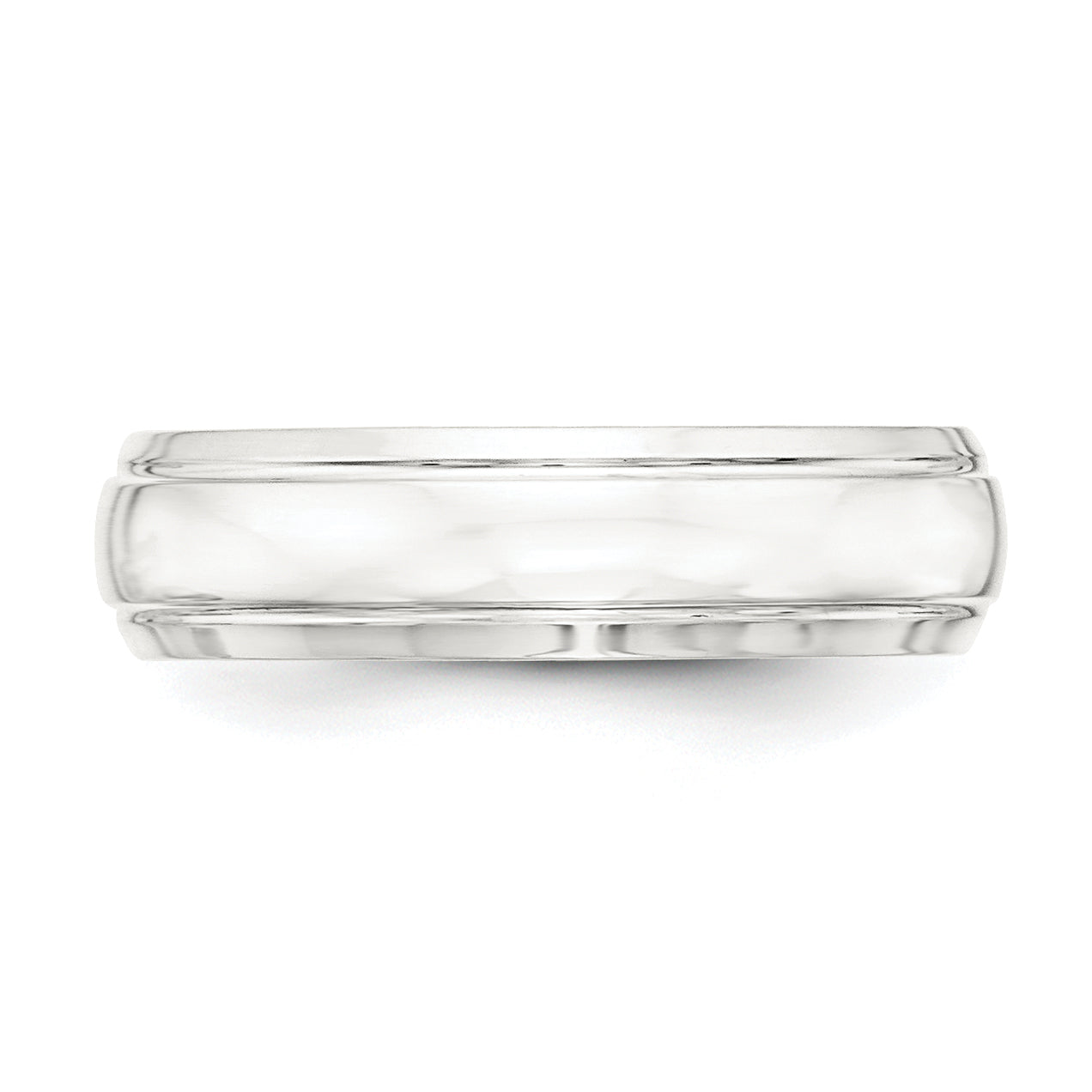 Sterlingsilber 6mm Poliert Gewölbt mit Gerillt Abgeschrägt Kante Fantasie Ring