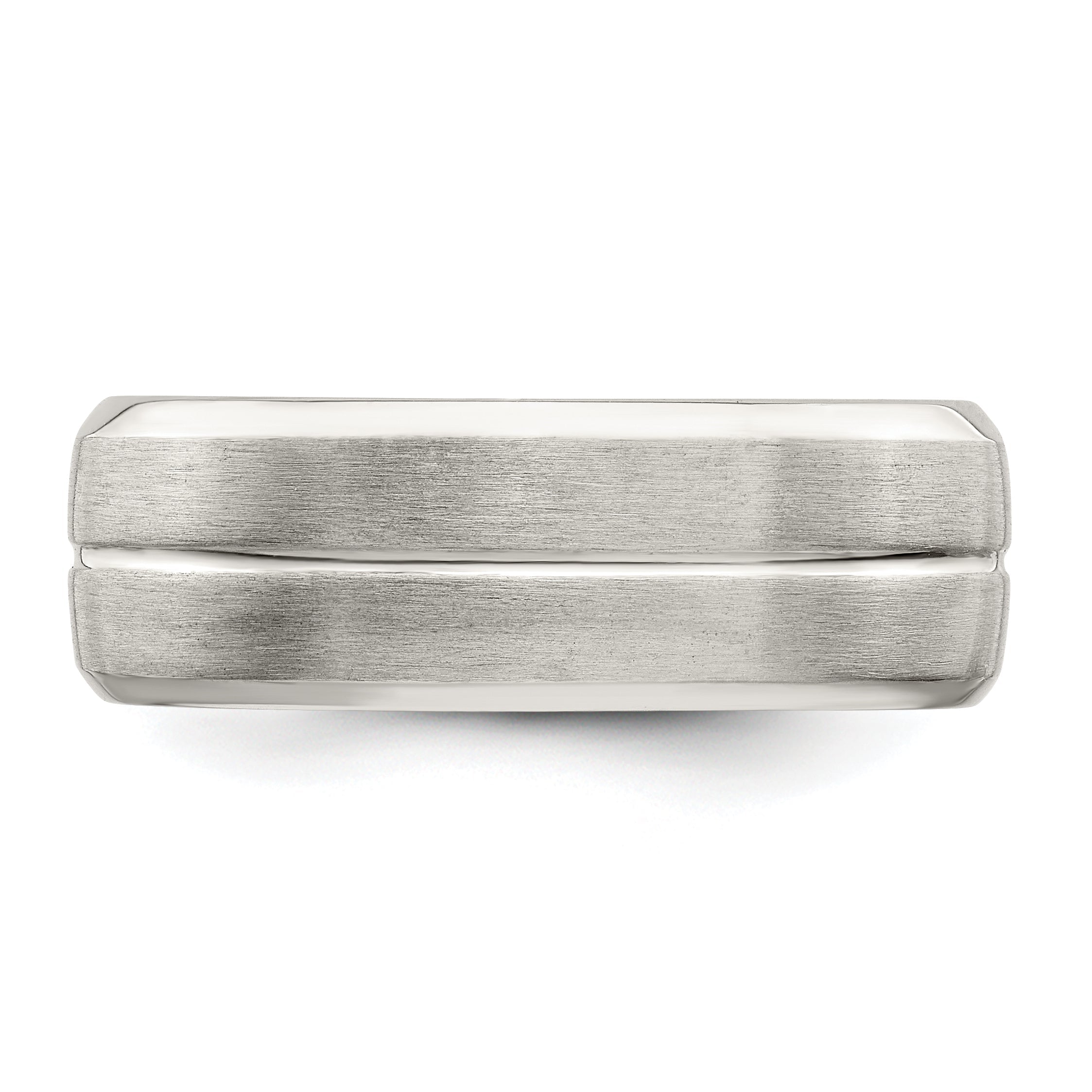 Sterlingsilber 7mm Gebürstet Gewölbt Gerillt Fantasie Ring