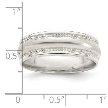 Sterlingsilber 7mm Poliert Fantasie Ring