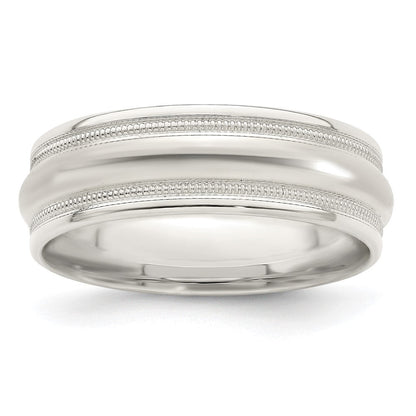 Sterlingsilber 7mm Poliert Fantasie Ring