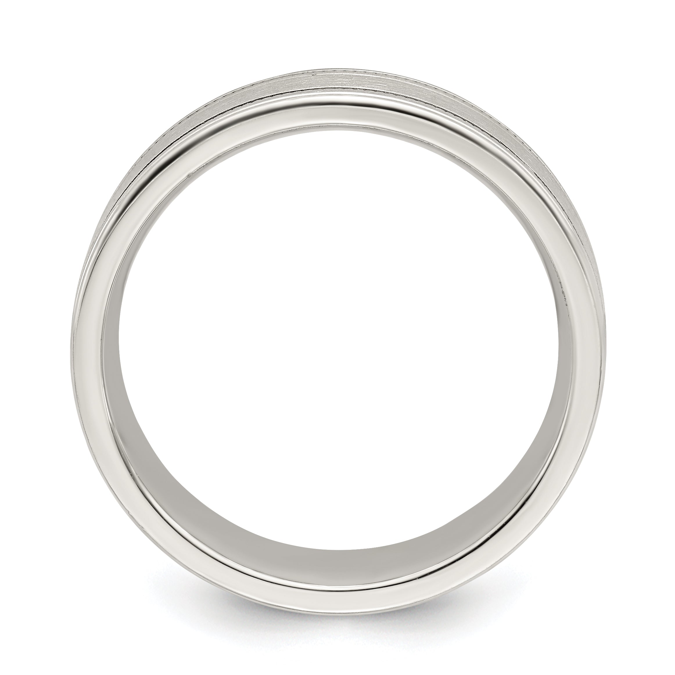 Sterlingsilber 6mm Gebürstet Flach Milgrain Gerillt Kante Fantasie Ring