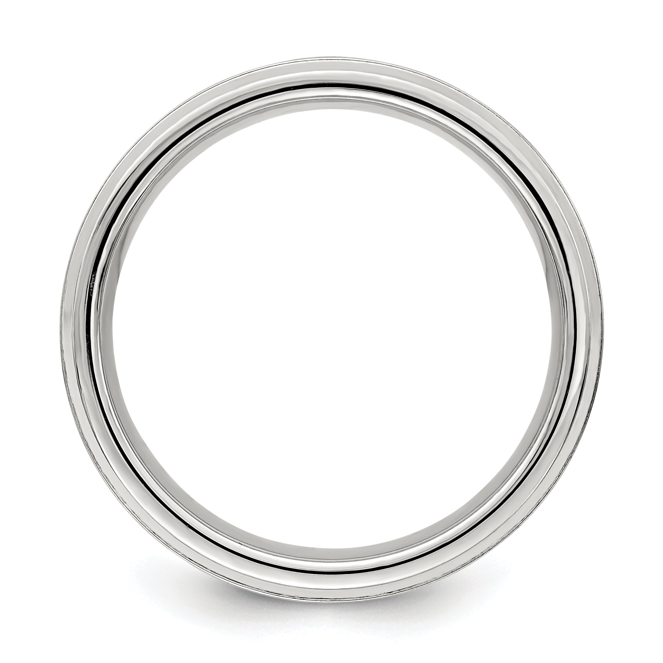 Sterlingsilber Ss 6mm Gebürstet Fantasie Ring Größe 6.5