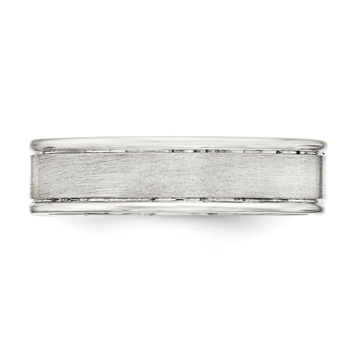 Sterlingsilber Ss 6mm Gebürstet Fantasie Ring Größe 6.5