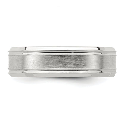 Sterlingsilber Ss 6mm Gebürstet Fantasie Ring Größe 6.5