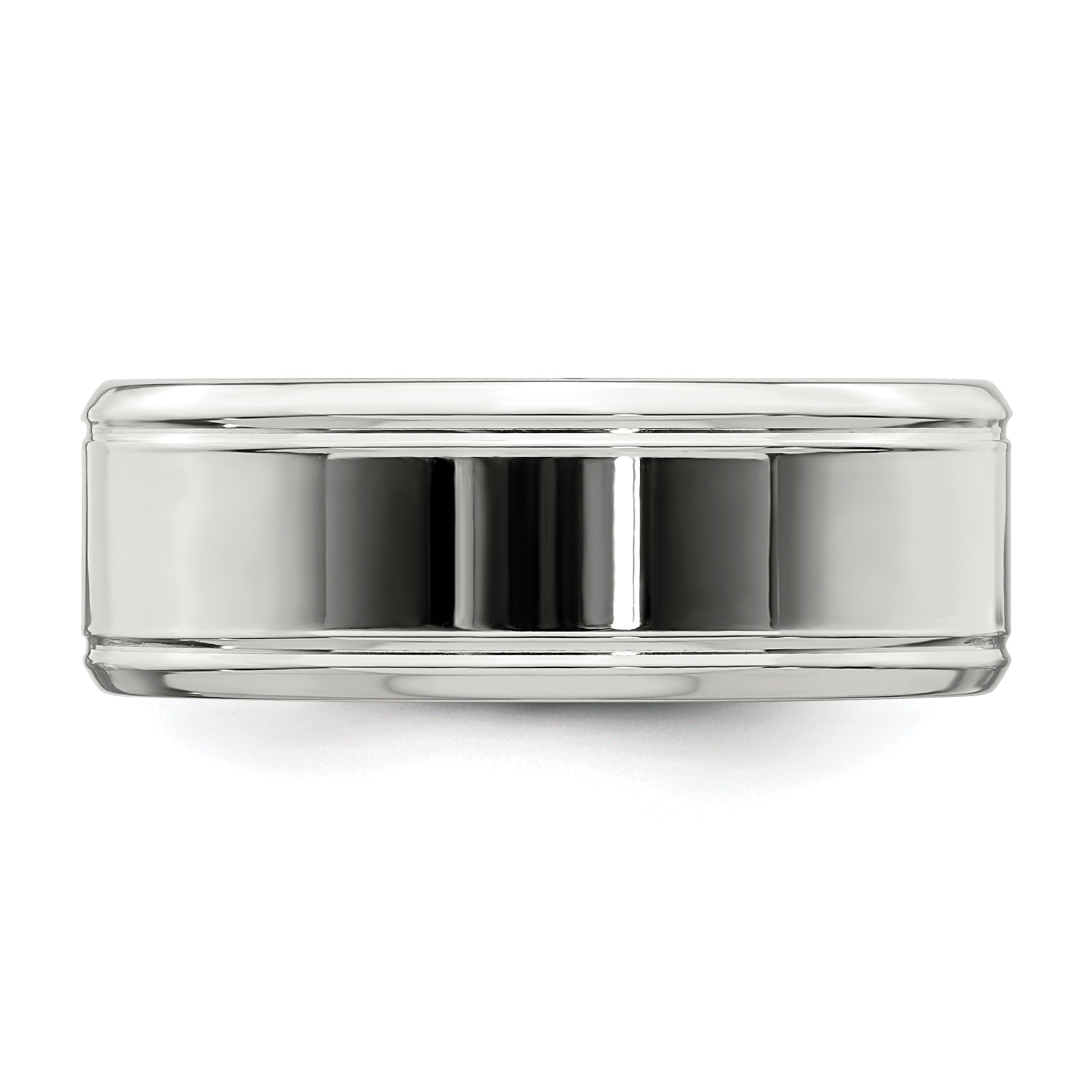 Sterlingsilber 6mm Poliert Flach Abgeschrägt Kante Fantasie Ring