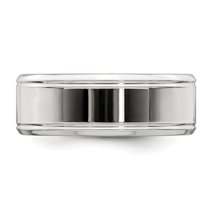 Sterlingsilber 6mm Poliert Flach Abgeschrägt Kante Fantasie Ring