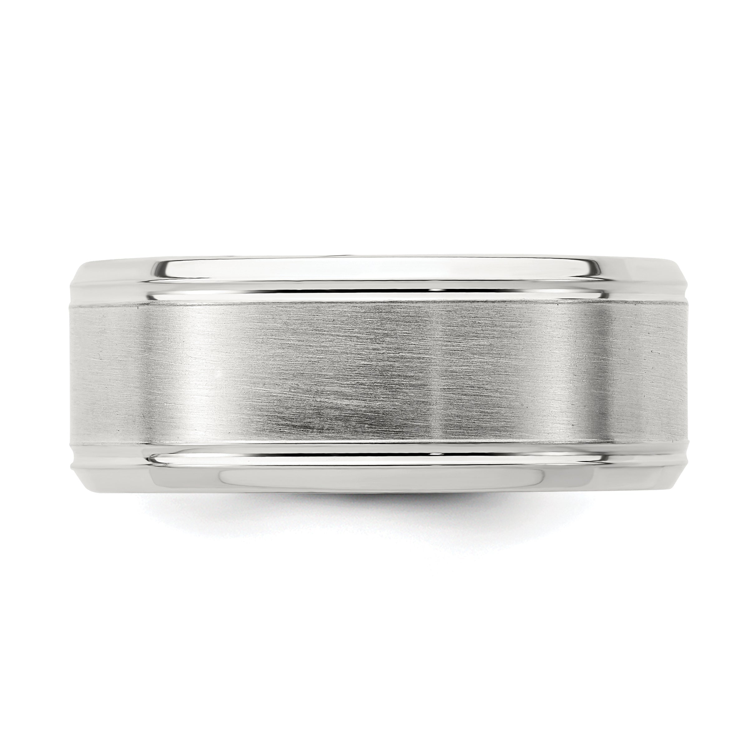 Sterlingsilber 6mm Gebürstet Flach Abgeschrägt Kante Fantasie Ring