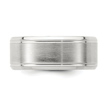 Sterlingsilber 6mm Gebürstet Flach Abgeschrägt Kante Fantasie Ring
