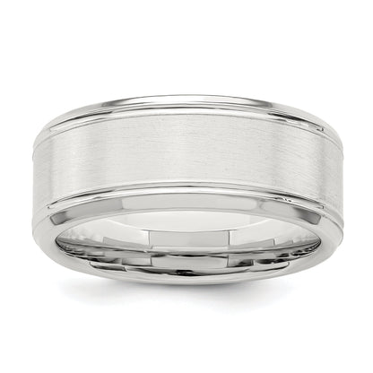 Sterlingsilber 6mm Gebürstet Flach Abgeschrägt Kante Fantasie Ring