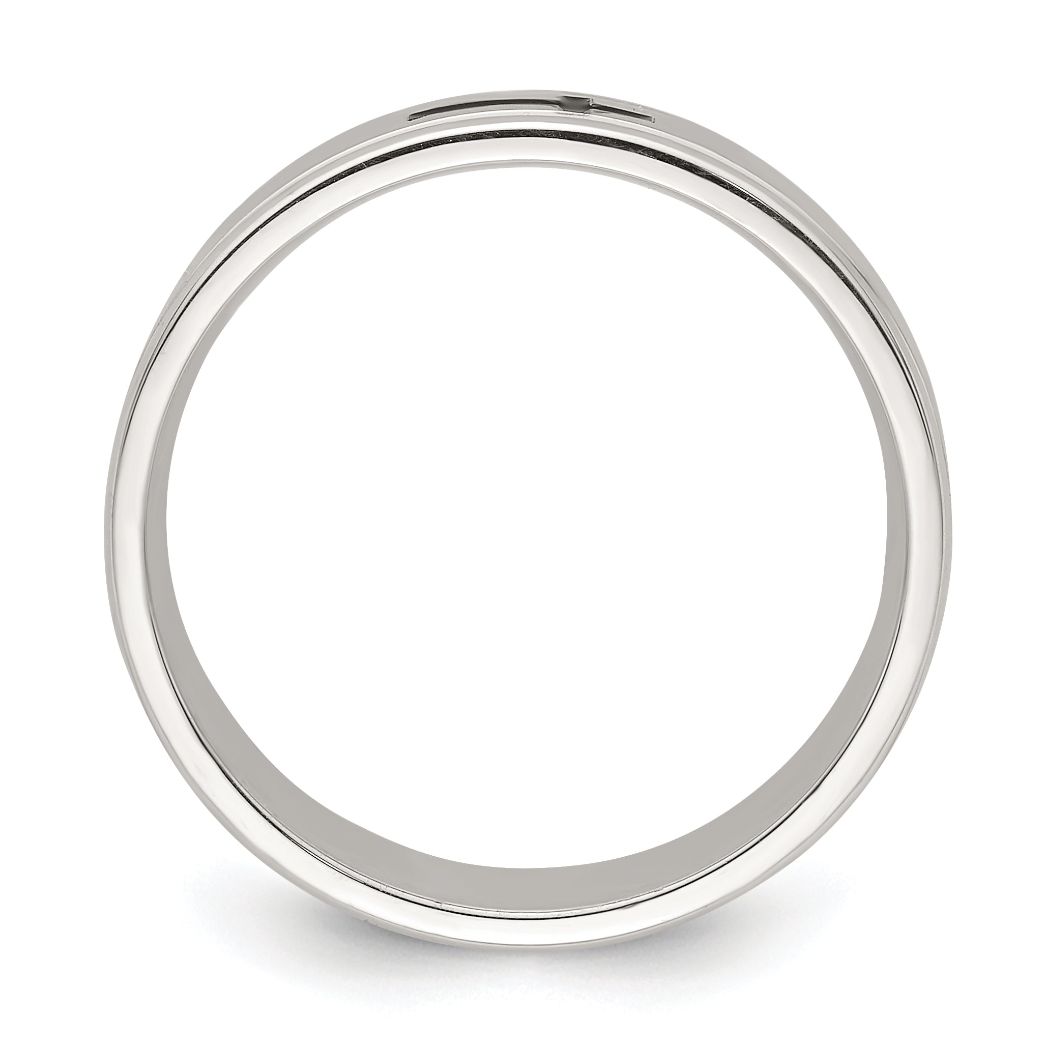 Sterlingsilber 6mm Emaille Kreuz Fantasie Ring