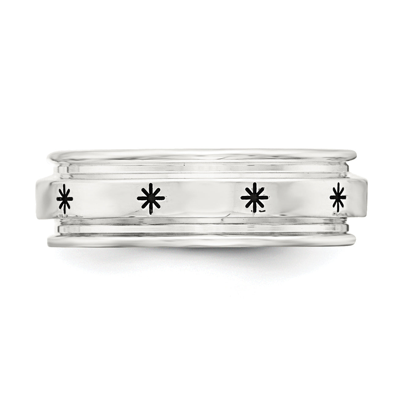 Sterlingsilber Ss 7mm Emaille Fantasie Ring