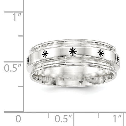 Sterlingsilber Ss 7mm Emaille Fantasie Ring