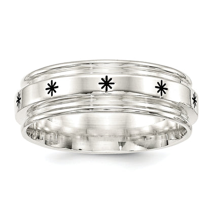 Sterlingsilber Ss 7mm Emaille Fantasie Ring