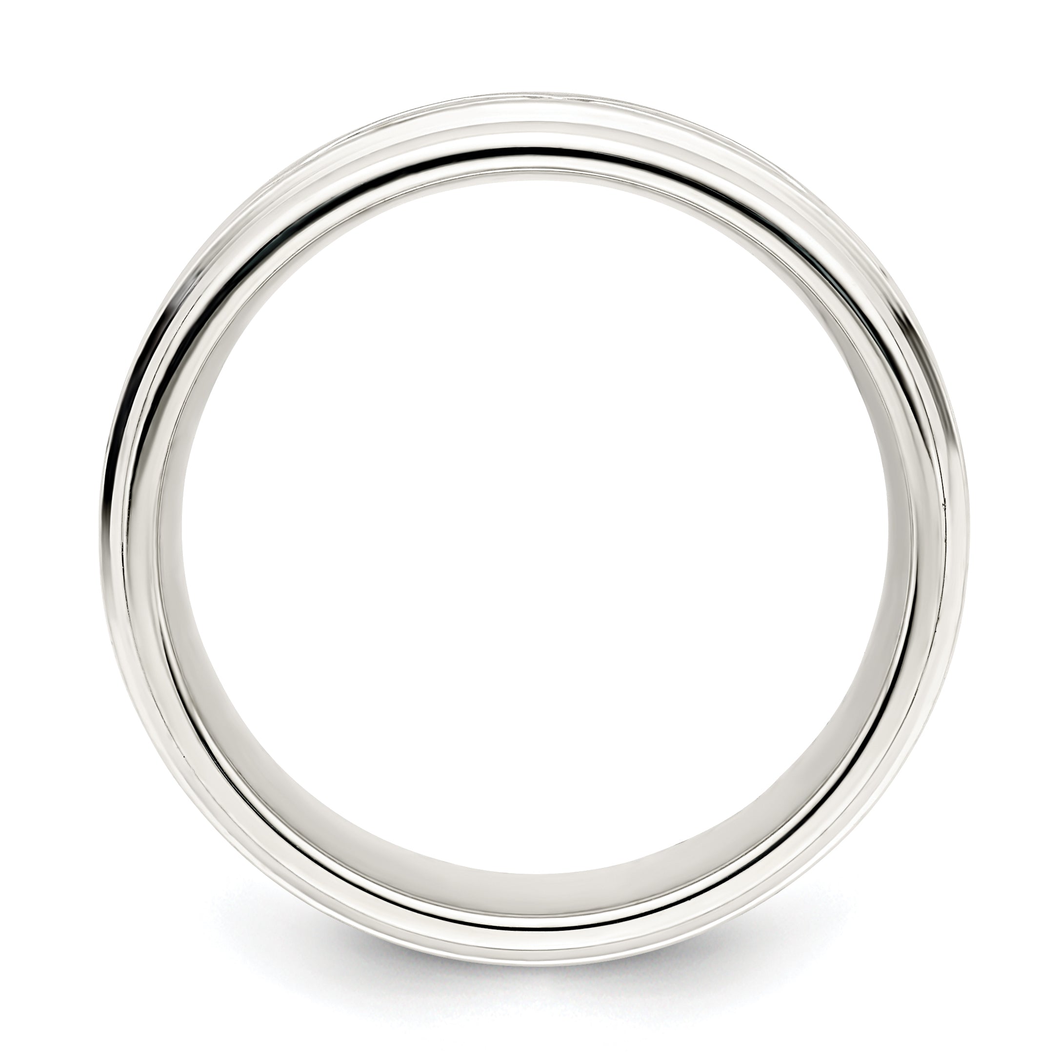 Sterlingsilber Ss 7mm Poliert Fantasie Ring