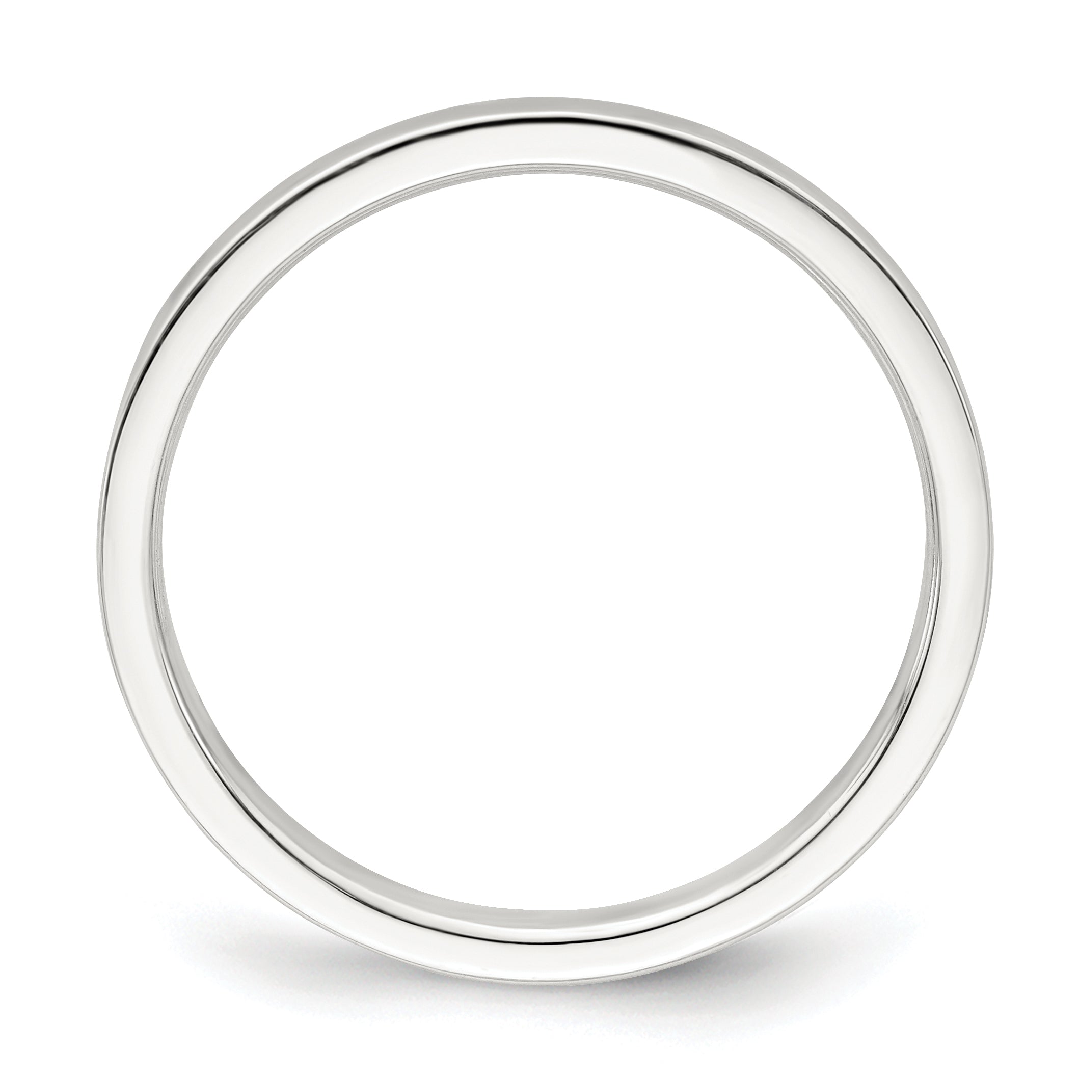 Sterlingsilber 2mm Leicht Flach Größe 4 Ring
