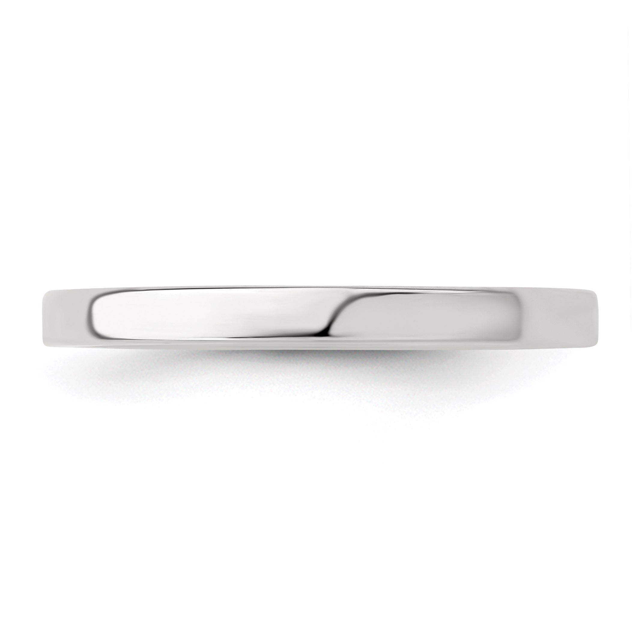 Sterlingsilber 2mm Leicht Flach Größe 4 Ring