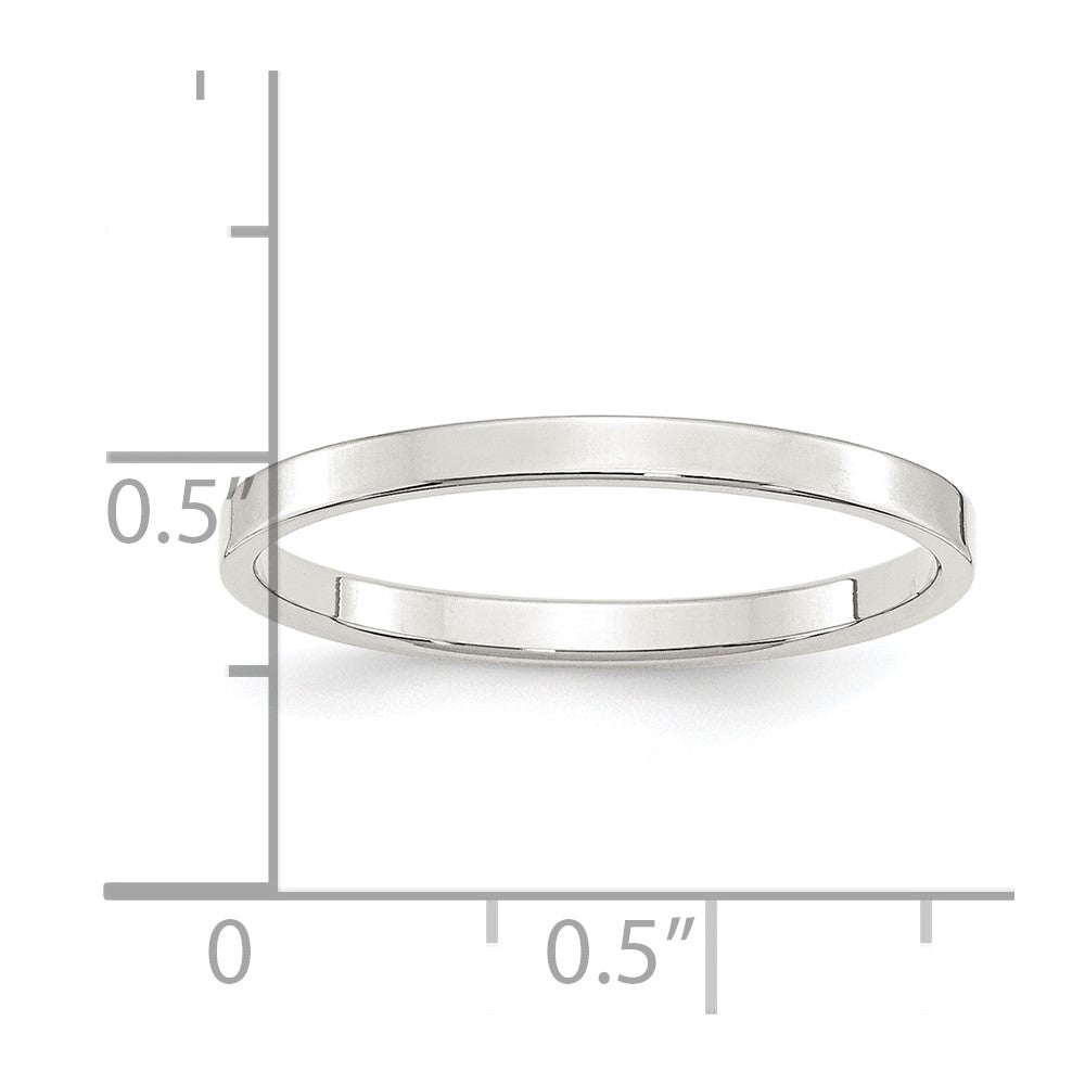 Sterlingsilber 2mm Leicht Flach Größe 4.5 Ring
