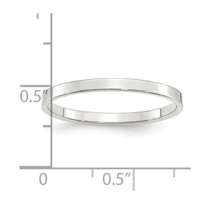 Sterlingsilber 2mm Leicht Flach Größe 4.5 Ring