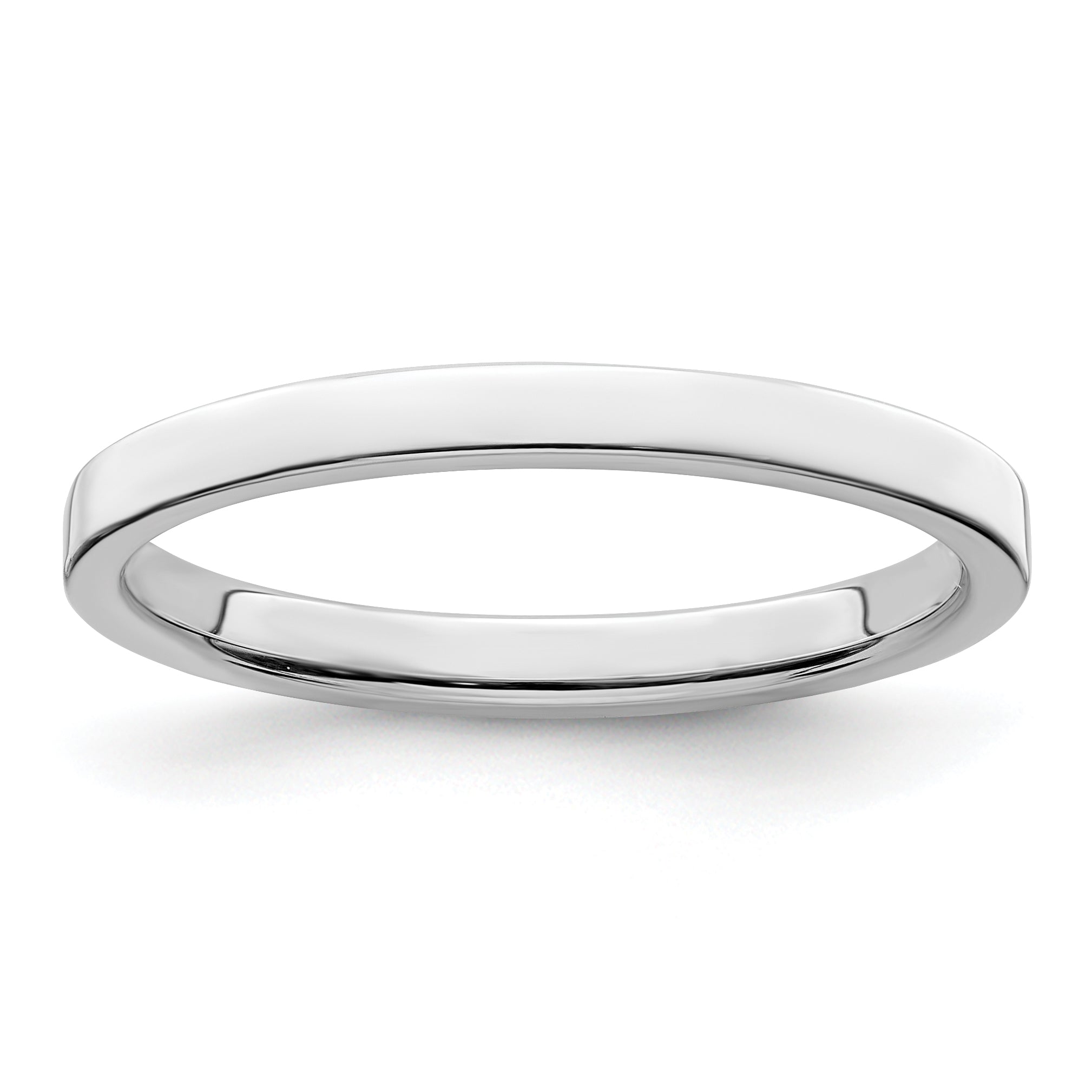 Sterlingsilber 2mm Leicht Flach Größe 4 Ring