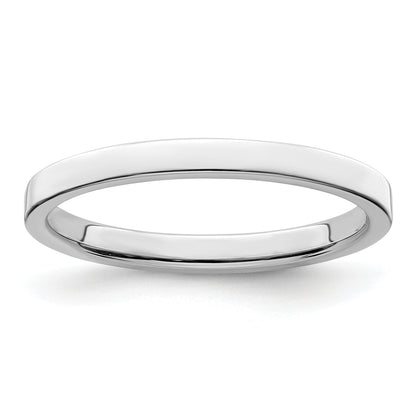 Sterlingsilber 2mm Leicht Flach Größe 4 Ring