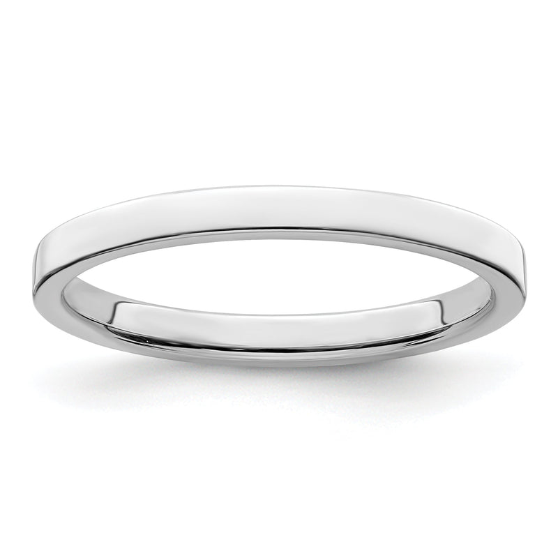 Sterlingsilber 2mm Leicht Flach Größe 4 Ring