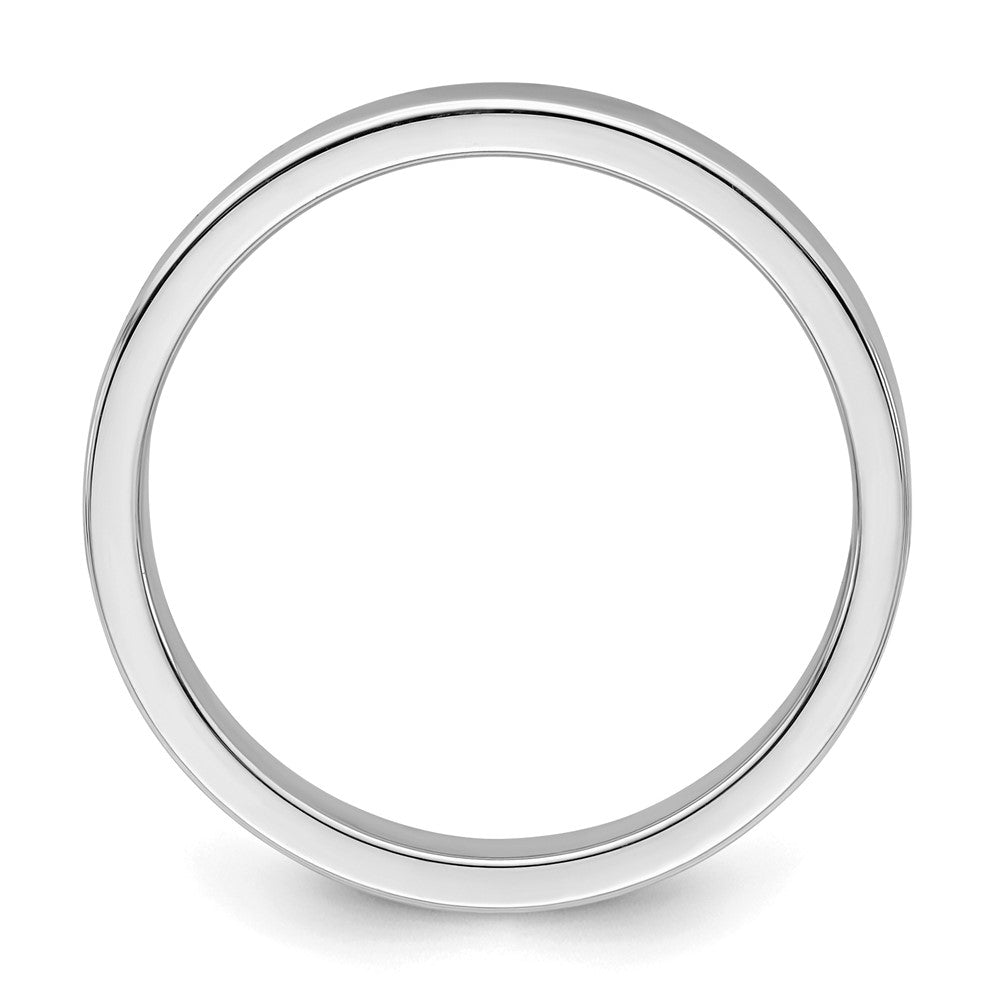 Sterlingsilber Rhodiniert 3mm Flach Ring