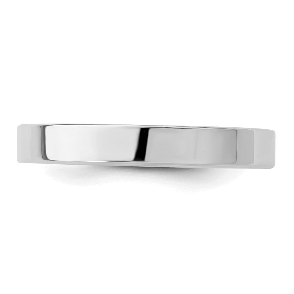 Sterlingsilber Rhodiniert 3mm Flach Ring
