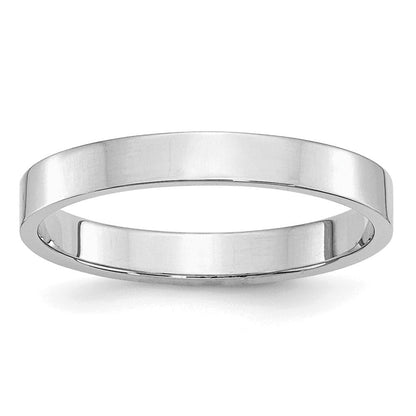 Sterlingsilber Rhodiniert 3mm Flach Ring