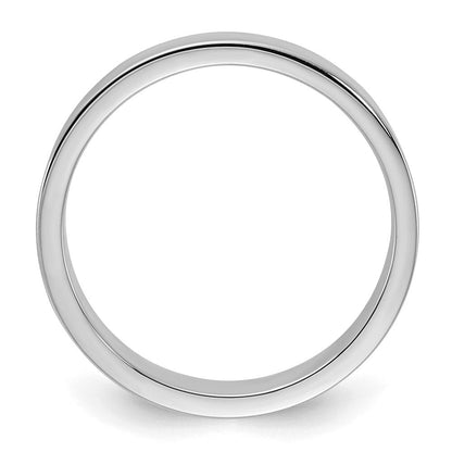 Sterlingsilber Rhodiniert 4mm Flach Ring
