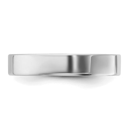 Sterlingsilber Rhodiniert 4mm Flach Ring