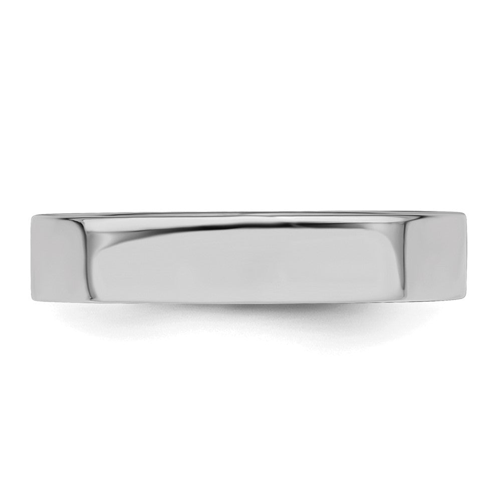 Sterlingsilber Rhodiniert 4mm Flach Ring