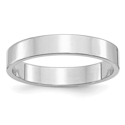 Sterlingsilber Rhodiniert 4mm Flach Ring
