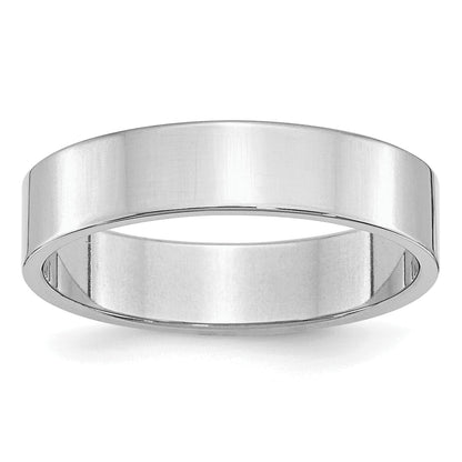 Sterlingsilber Rhodiniert 5mm Flach Größe 4 Ring
