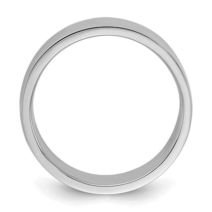 Sterlingsilber Rhodiniert 6mm Flach Ring
