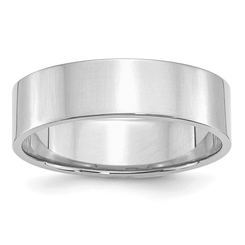 Sterlingsilber Rhodiniert 6mm Flach Ring