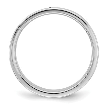 Sterlingsilber Rhodiniert 7mm Flach Größe 4 Ring