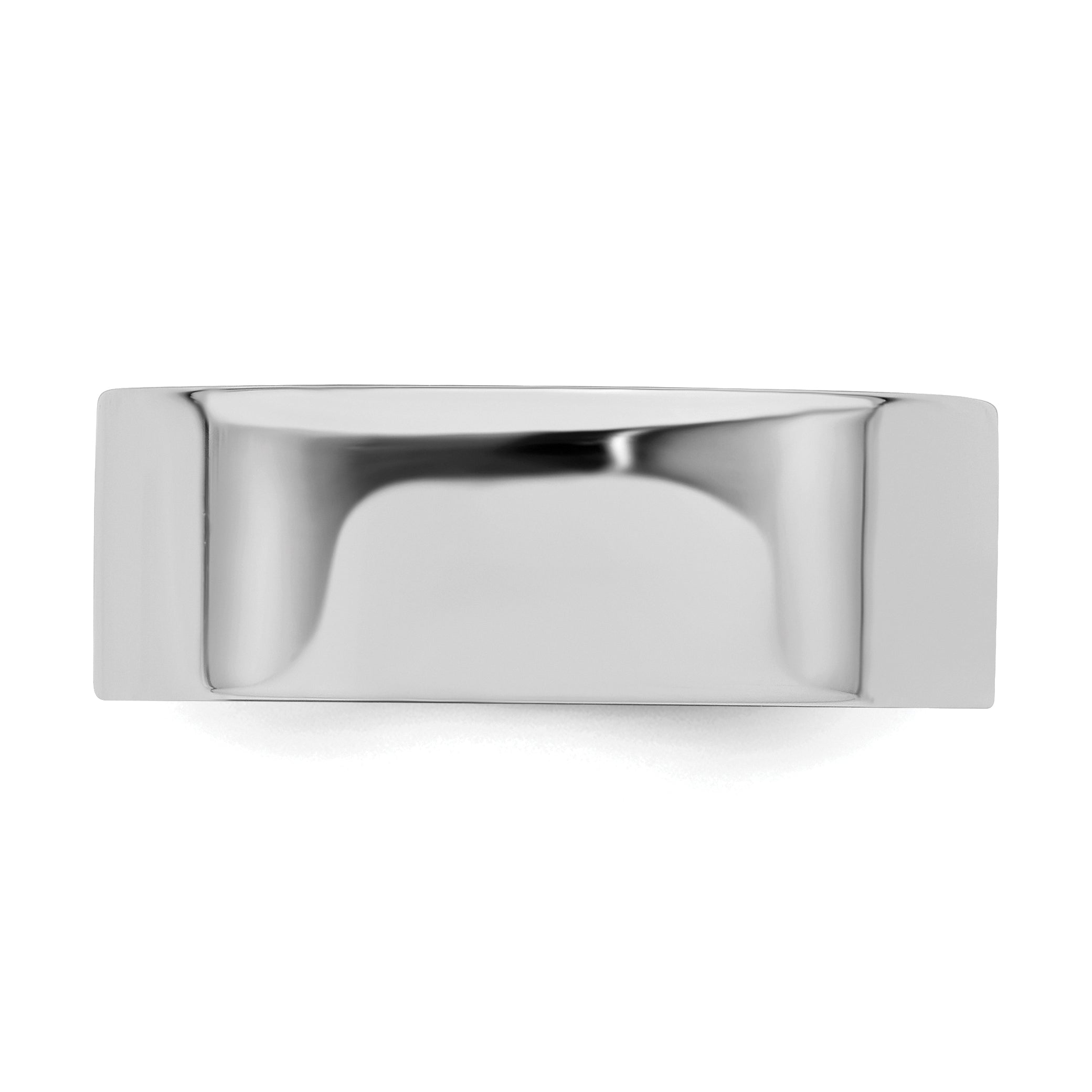 Sterlingsilber Rhodiniert 7mm Flach Größe 4 Ring
