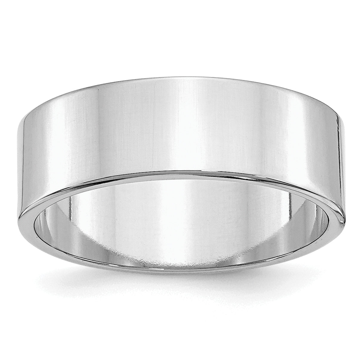 Sterlingsilber Rhodiniert 7mm Flach Größe 4 Ring