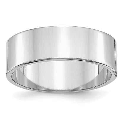 Sterlingsilber Rhodiniert 7mm Flach Größe 4 Ring