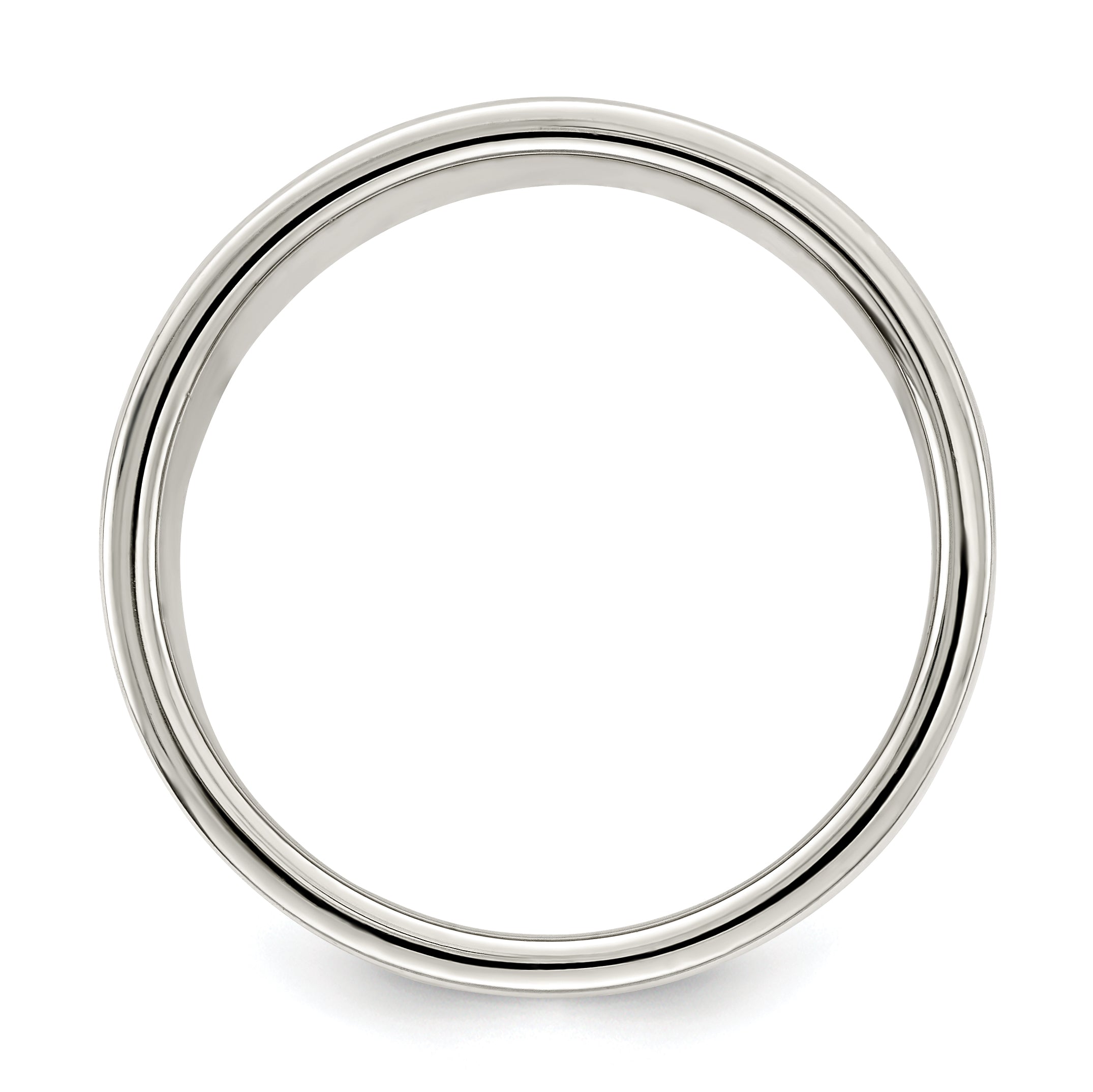 Sterlingsilber 8mm Leicht Flach Größe 4 Ring